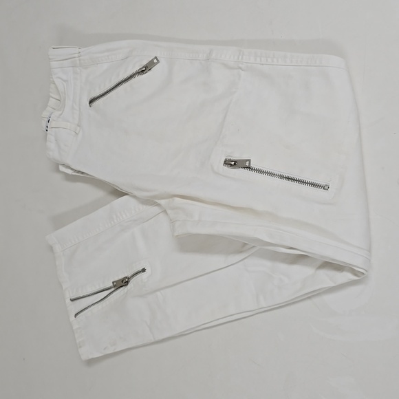 I. Am. Gia Elevara Cargo Pant in White with Zippers Woman's  - Picture 2 of 9
